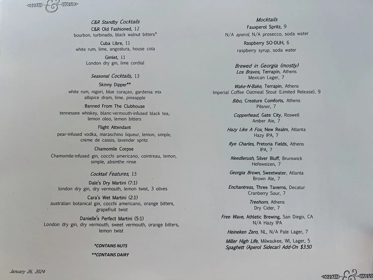 Menu 1