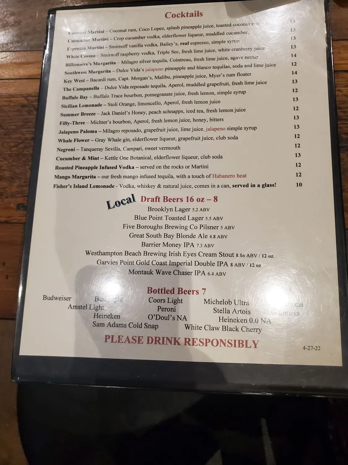 Menu 5