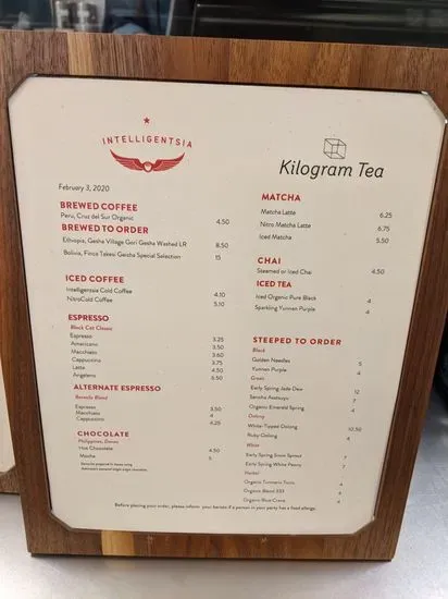 Menu 1