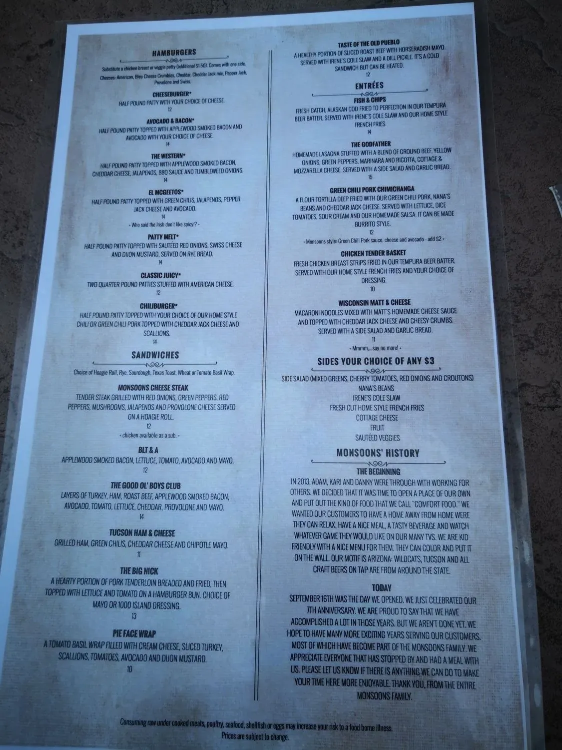 Menu 1