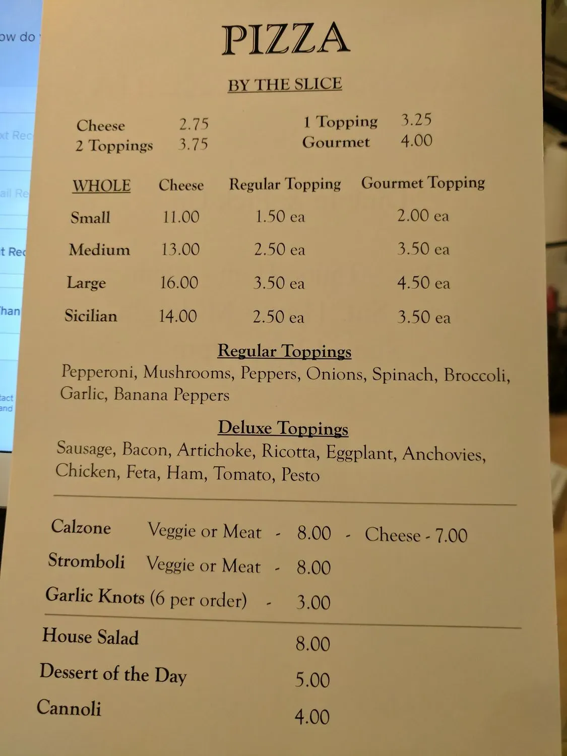 Menu 4