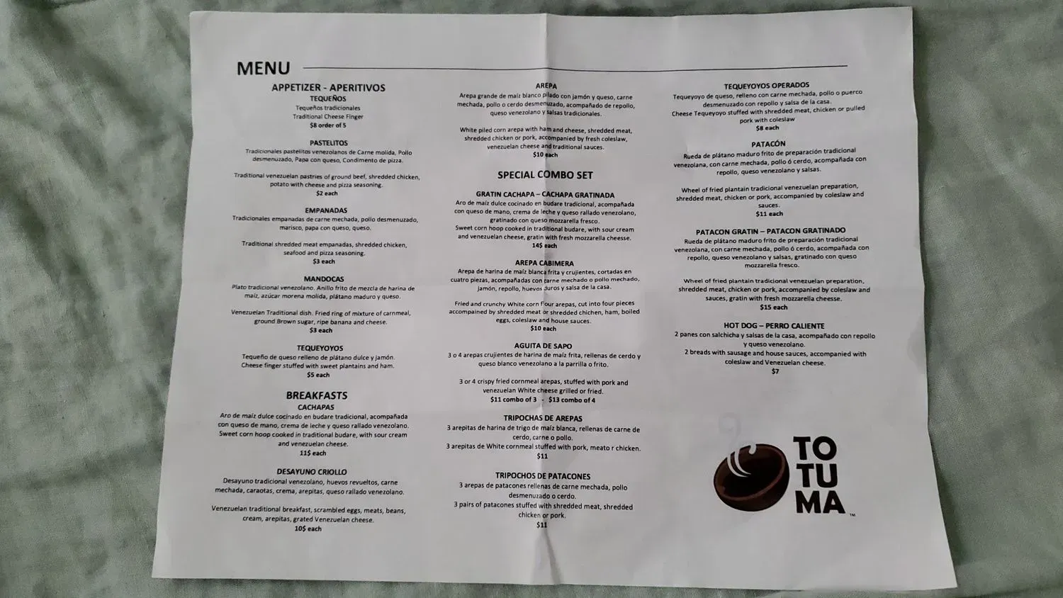 Menu 1