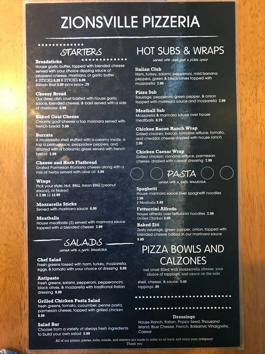 Menu 1