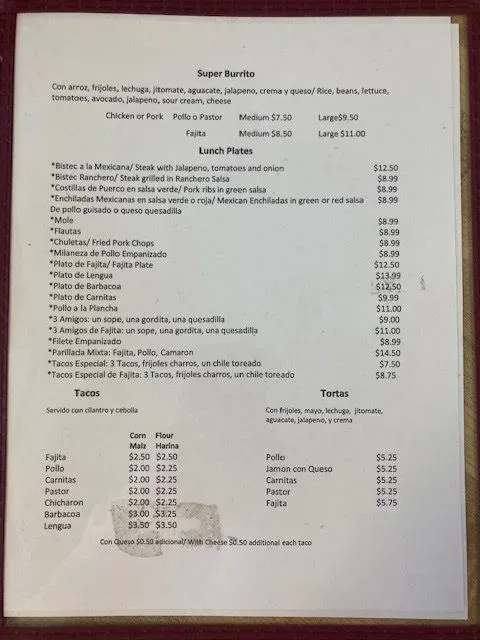 Menu 1