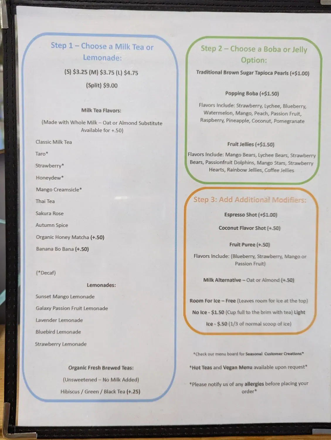 Menu 1