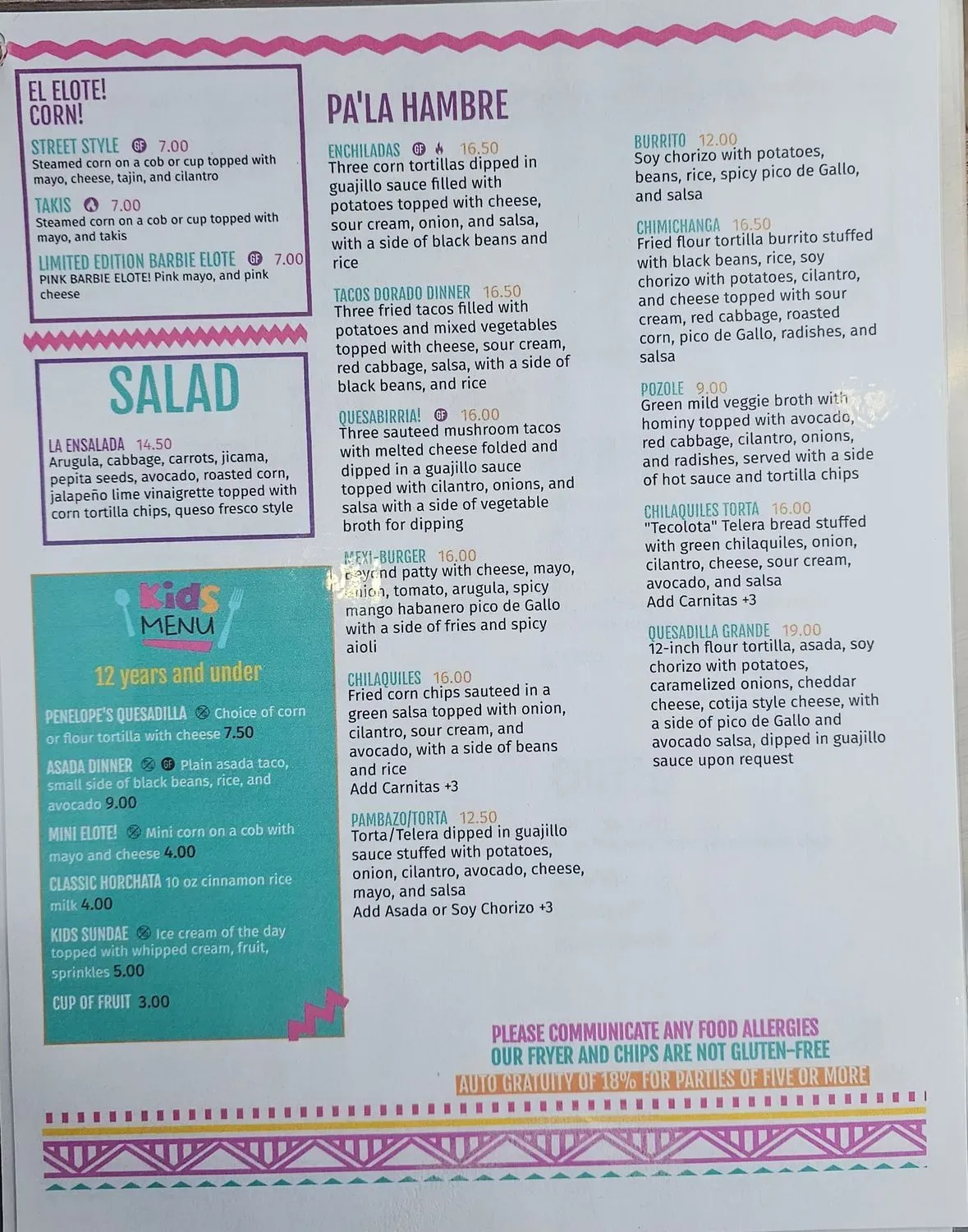 Menu 1