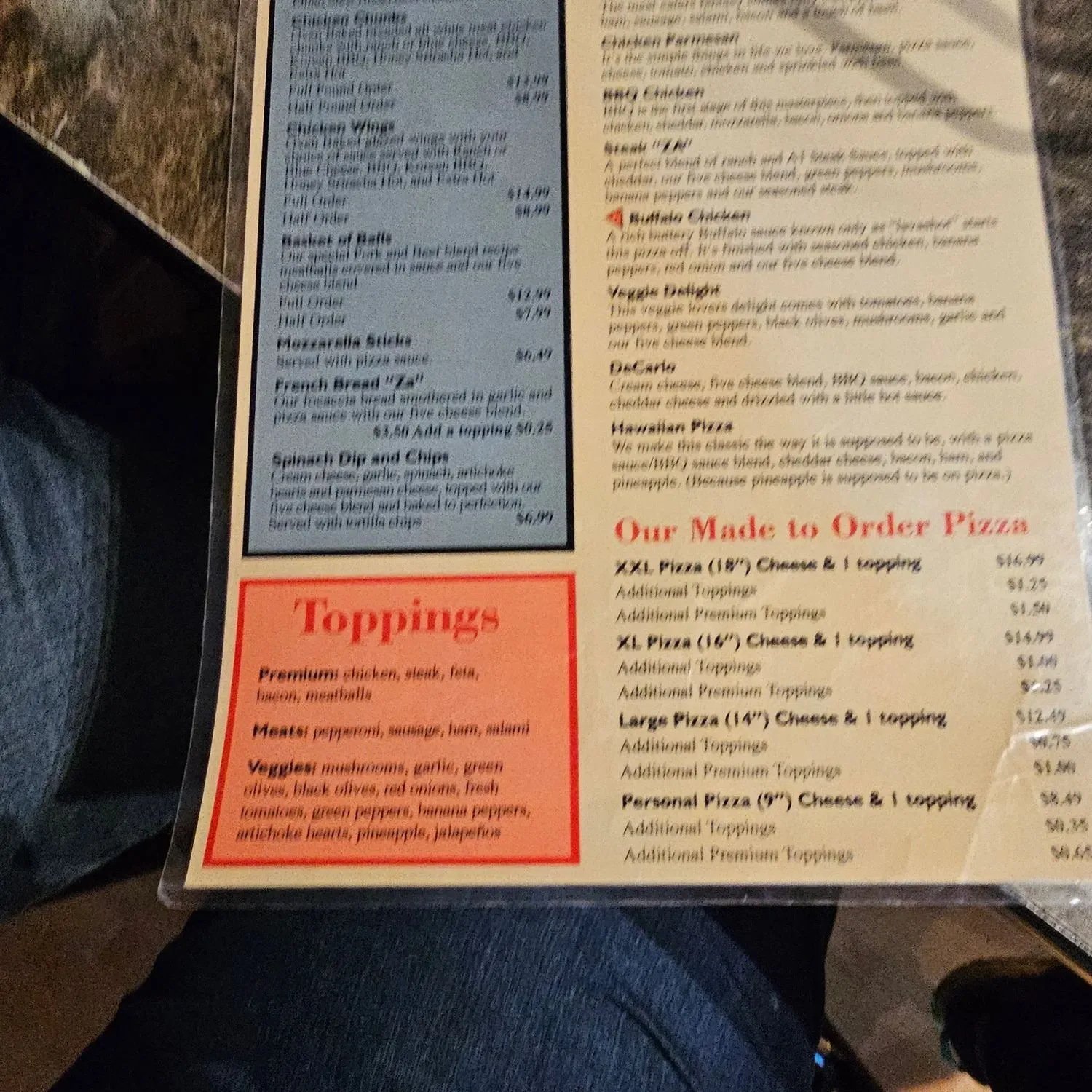 Menu 5