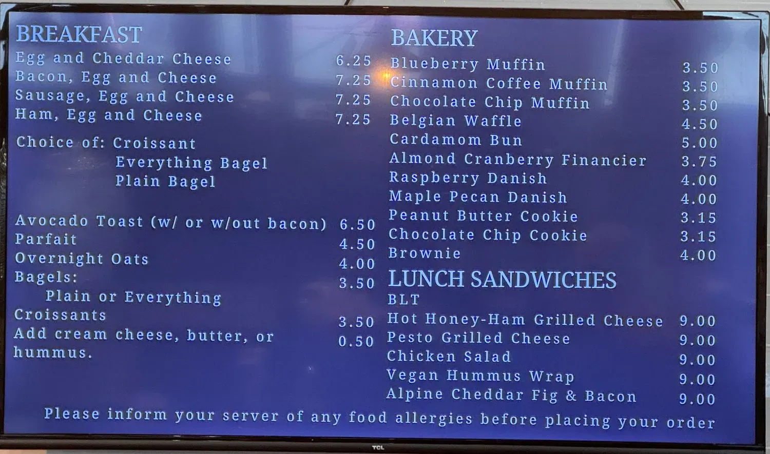 Menu 1