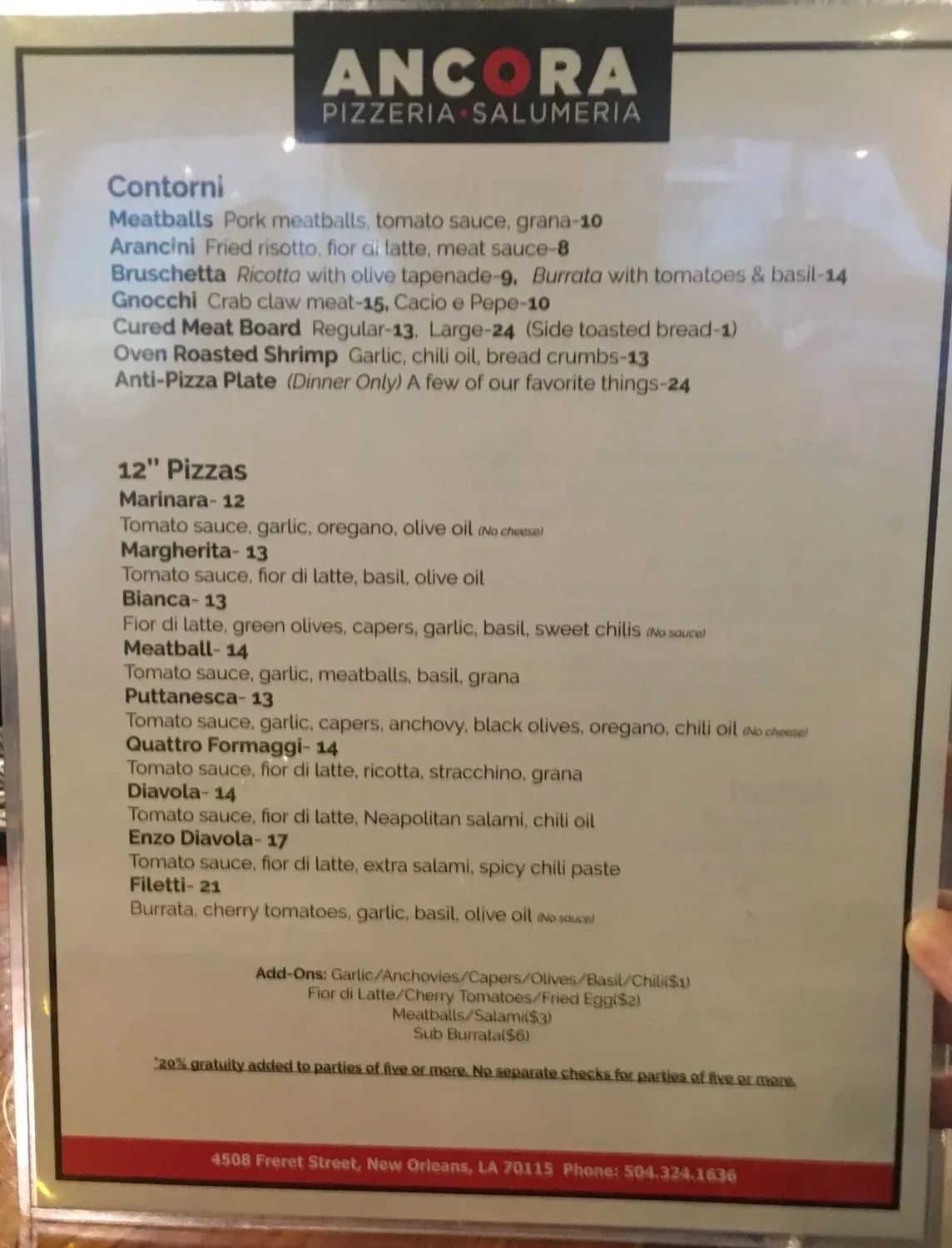 Menu 5