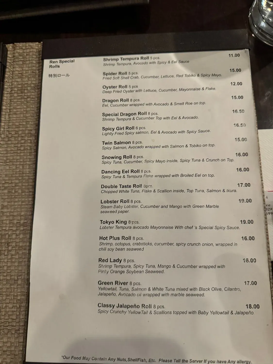 Menu 5