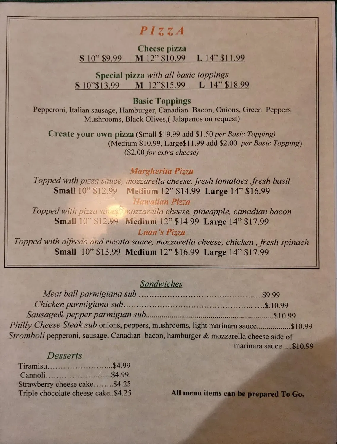 Menu 1