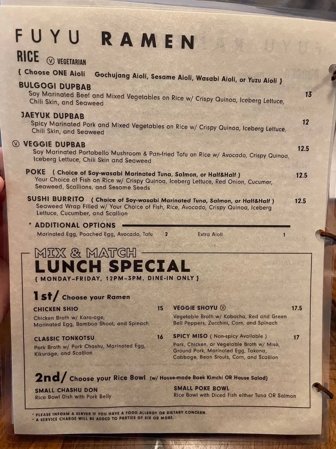 Menu 5