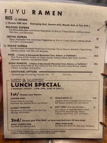 Menu 5