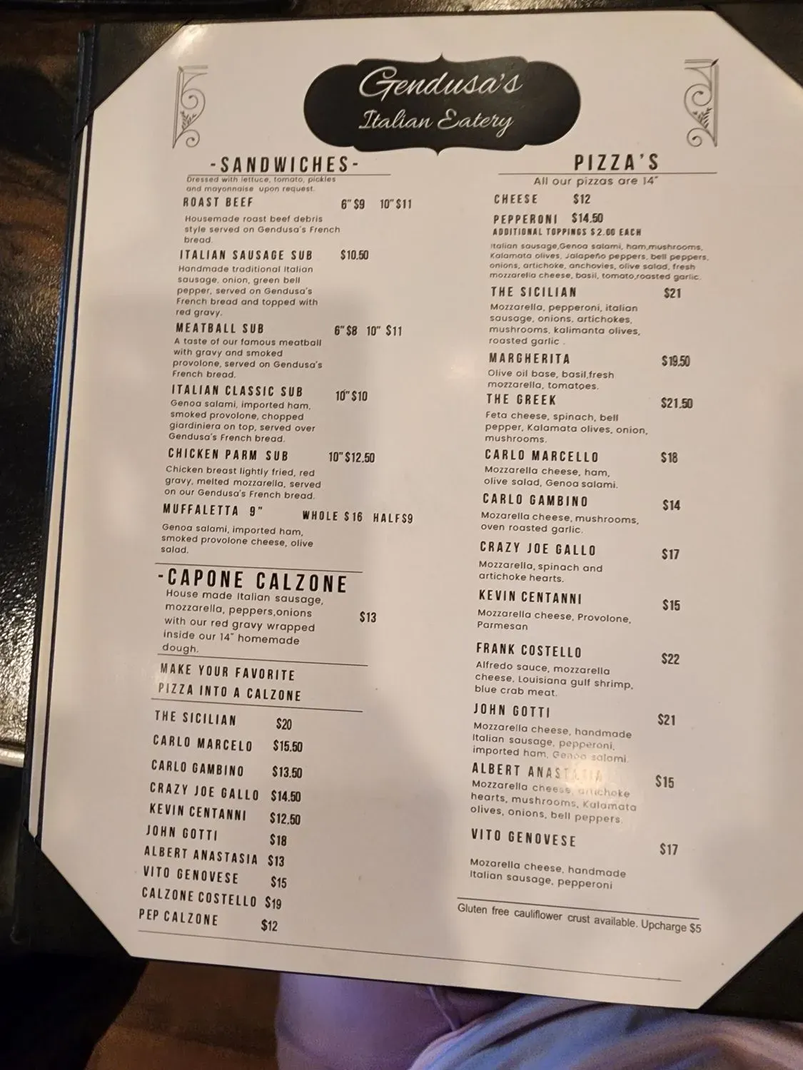 Menu 2