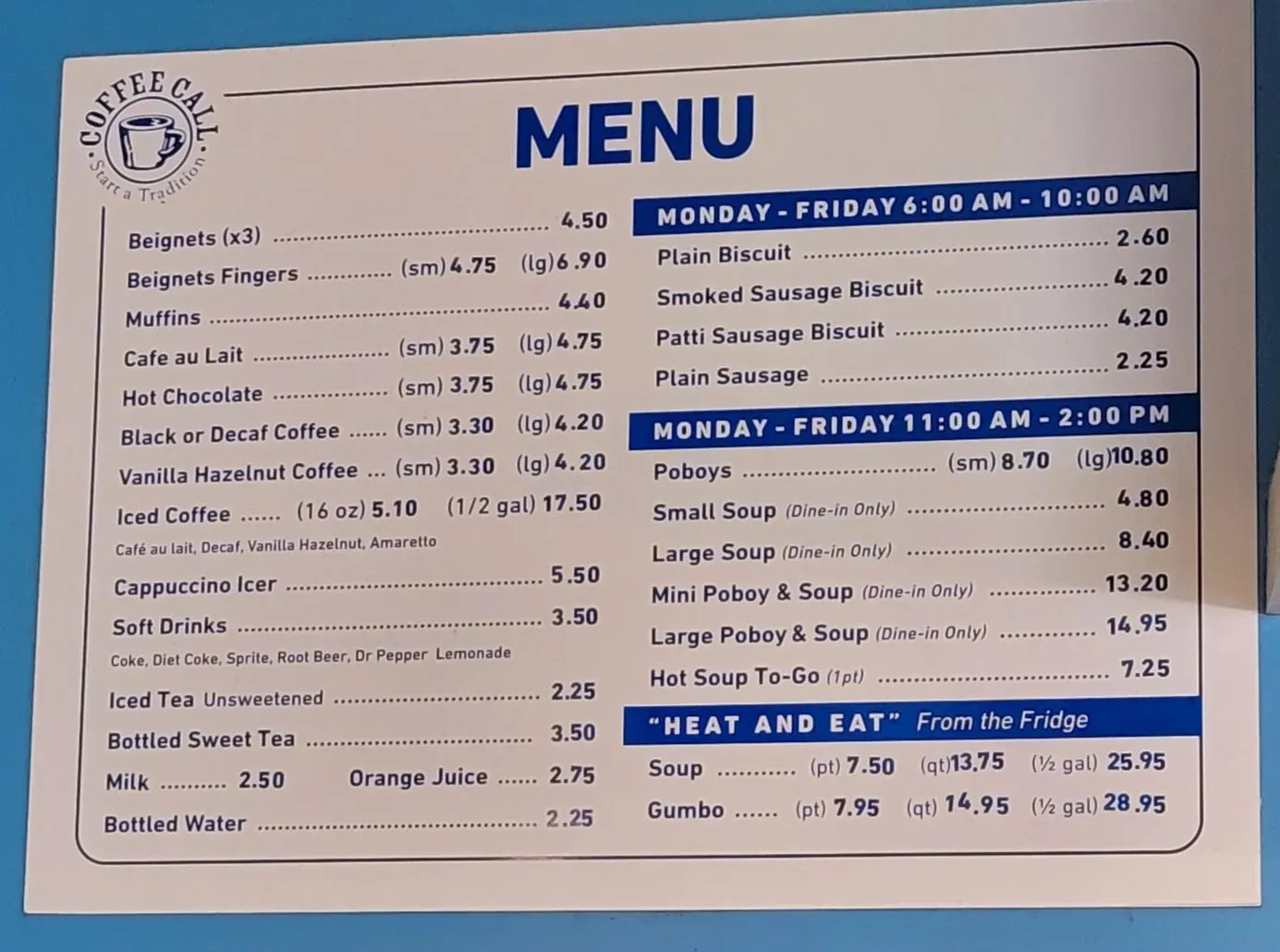 Menu 1