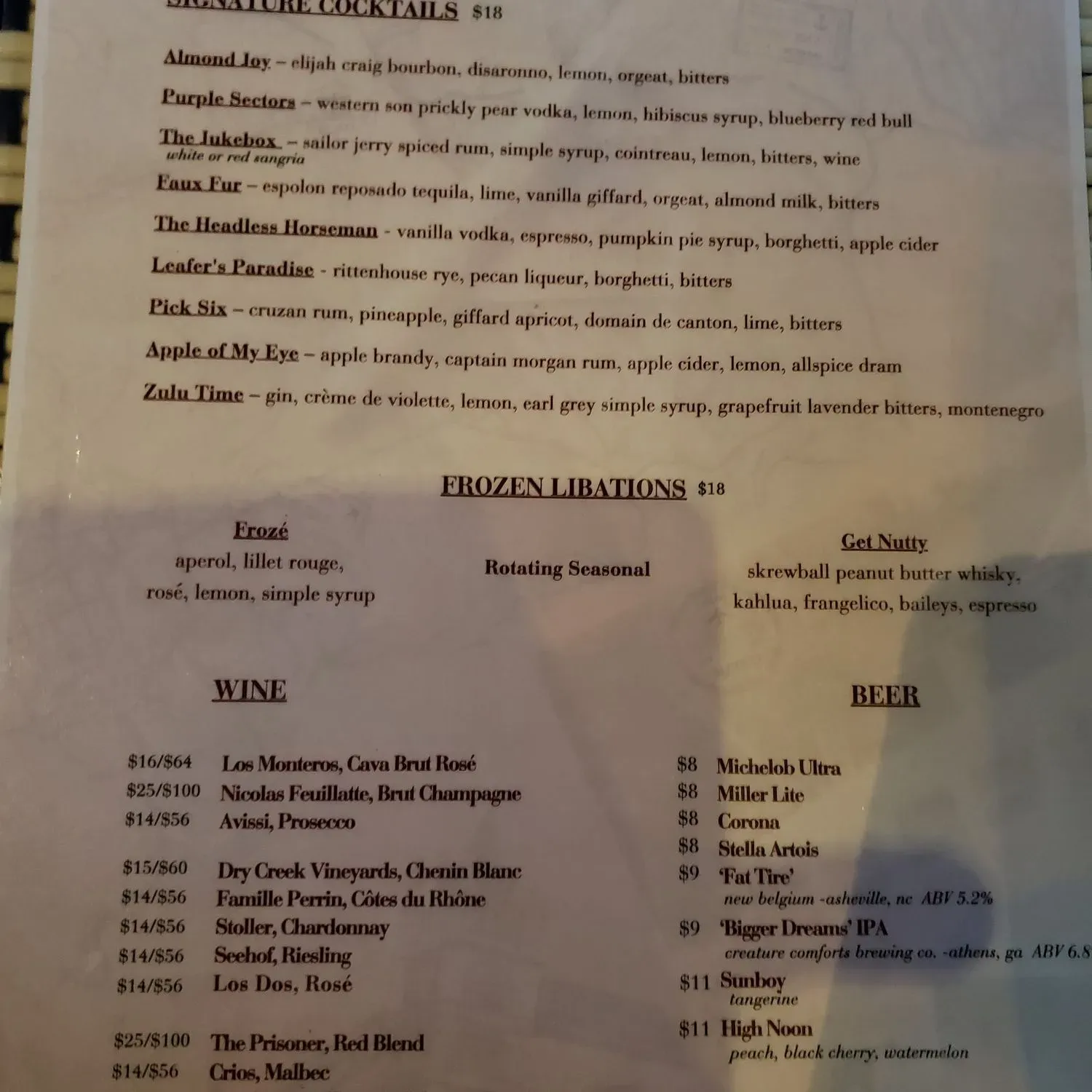 Menu 2