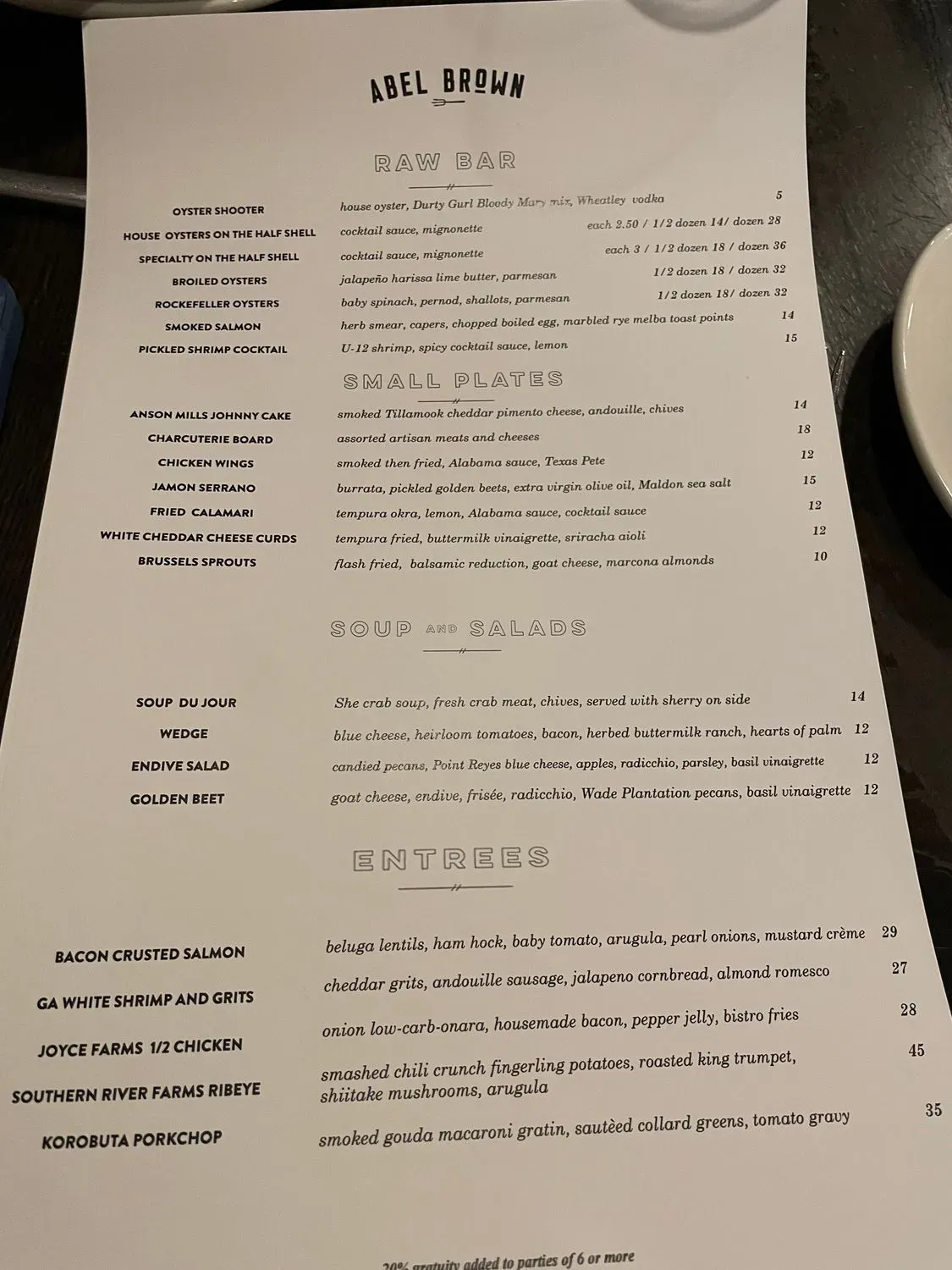 Menu 1