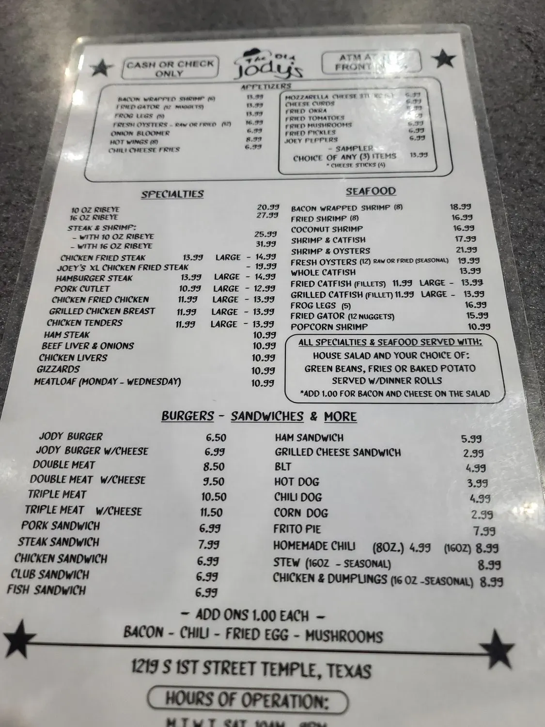 Menu 5