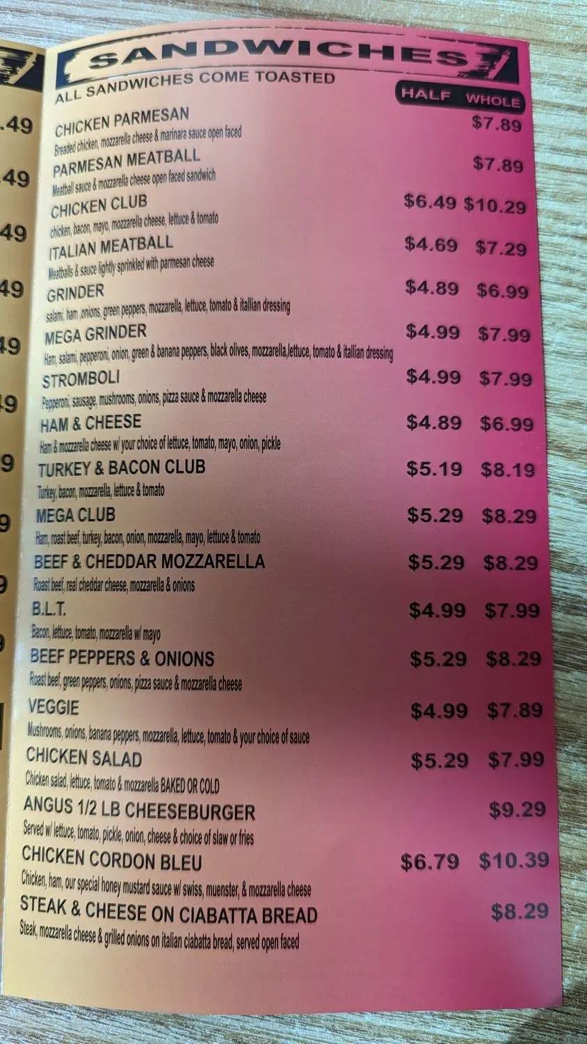 Menu 5