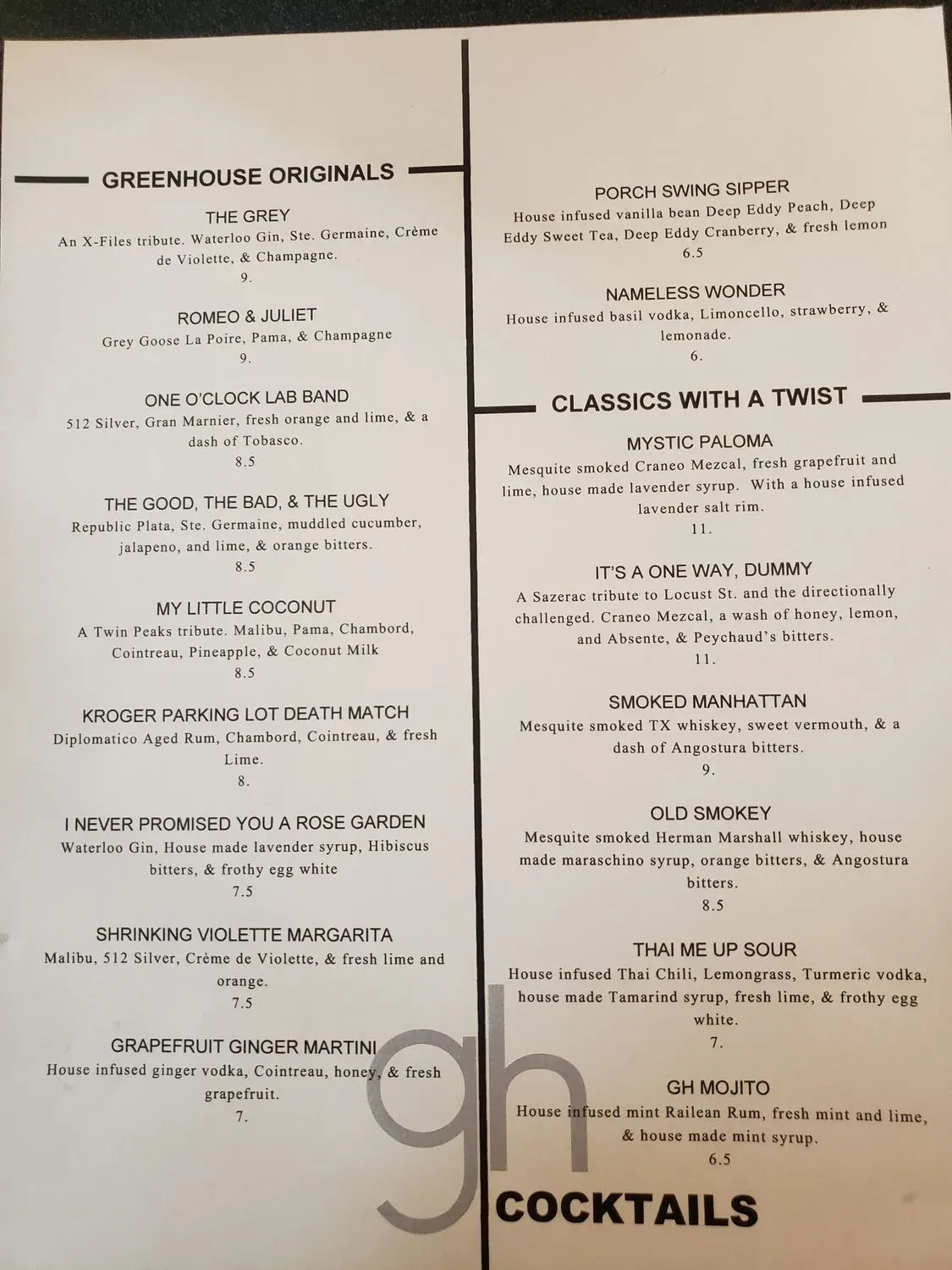 Menu 5