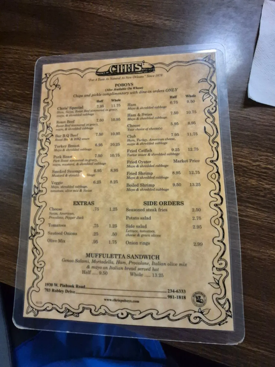 Menu 5