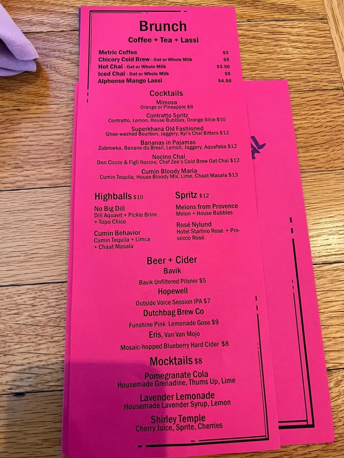 Menu 1