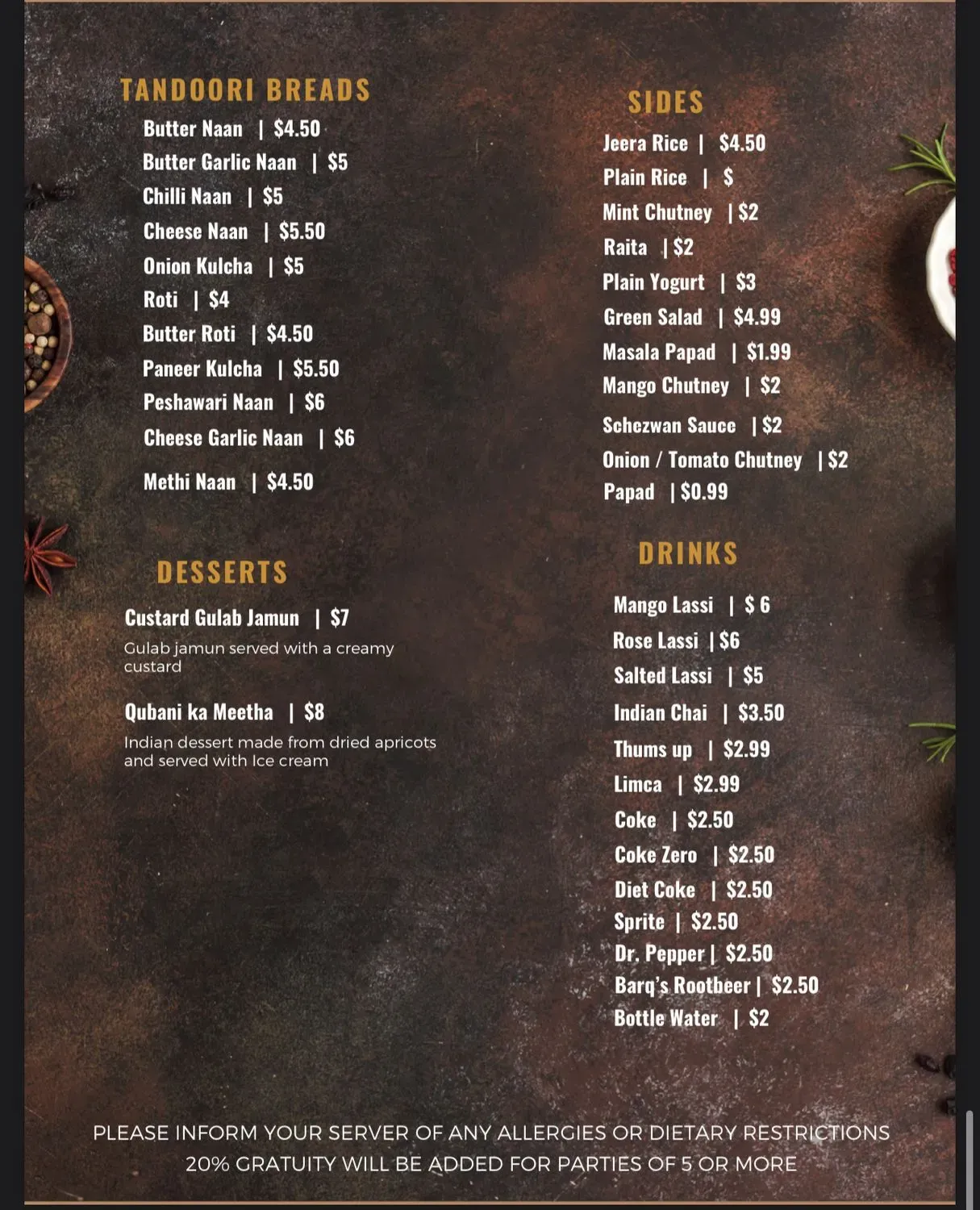 Menu 1