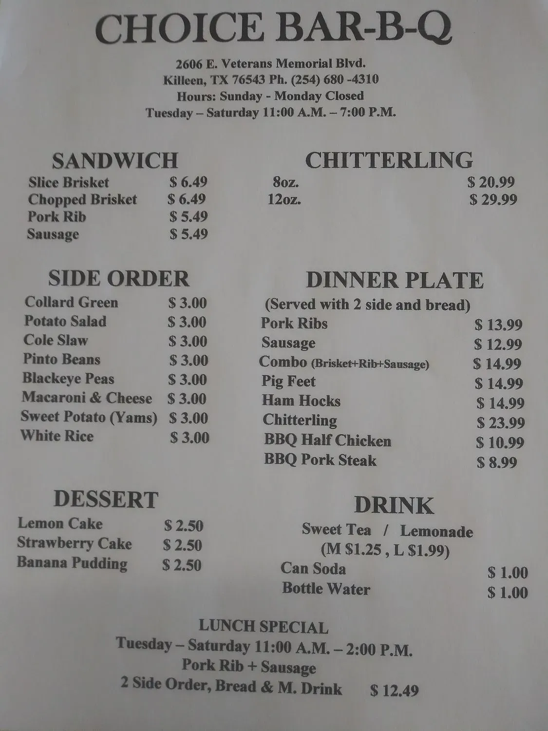 Menu 1