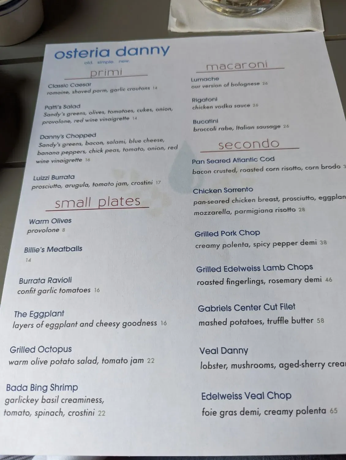 Menu 1