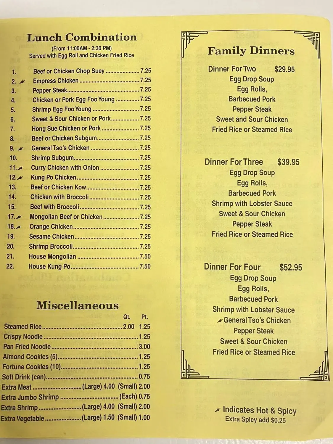 Menu 1