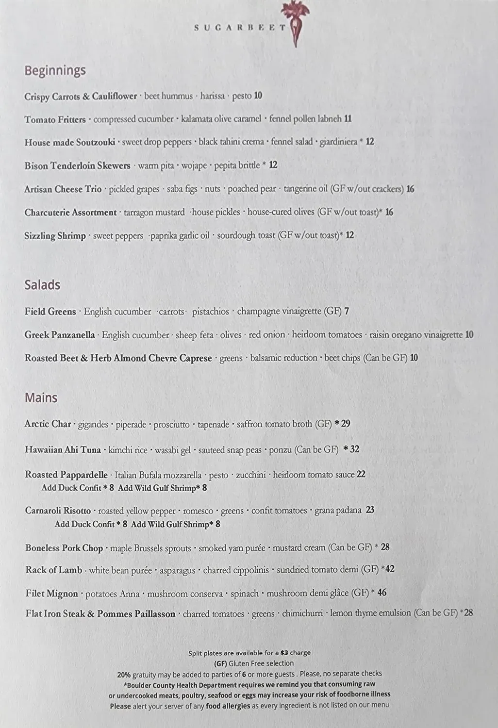 Menu 1