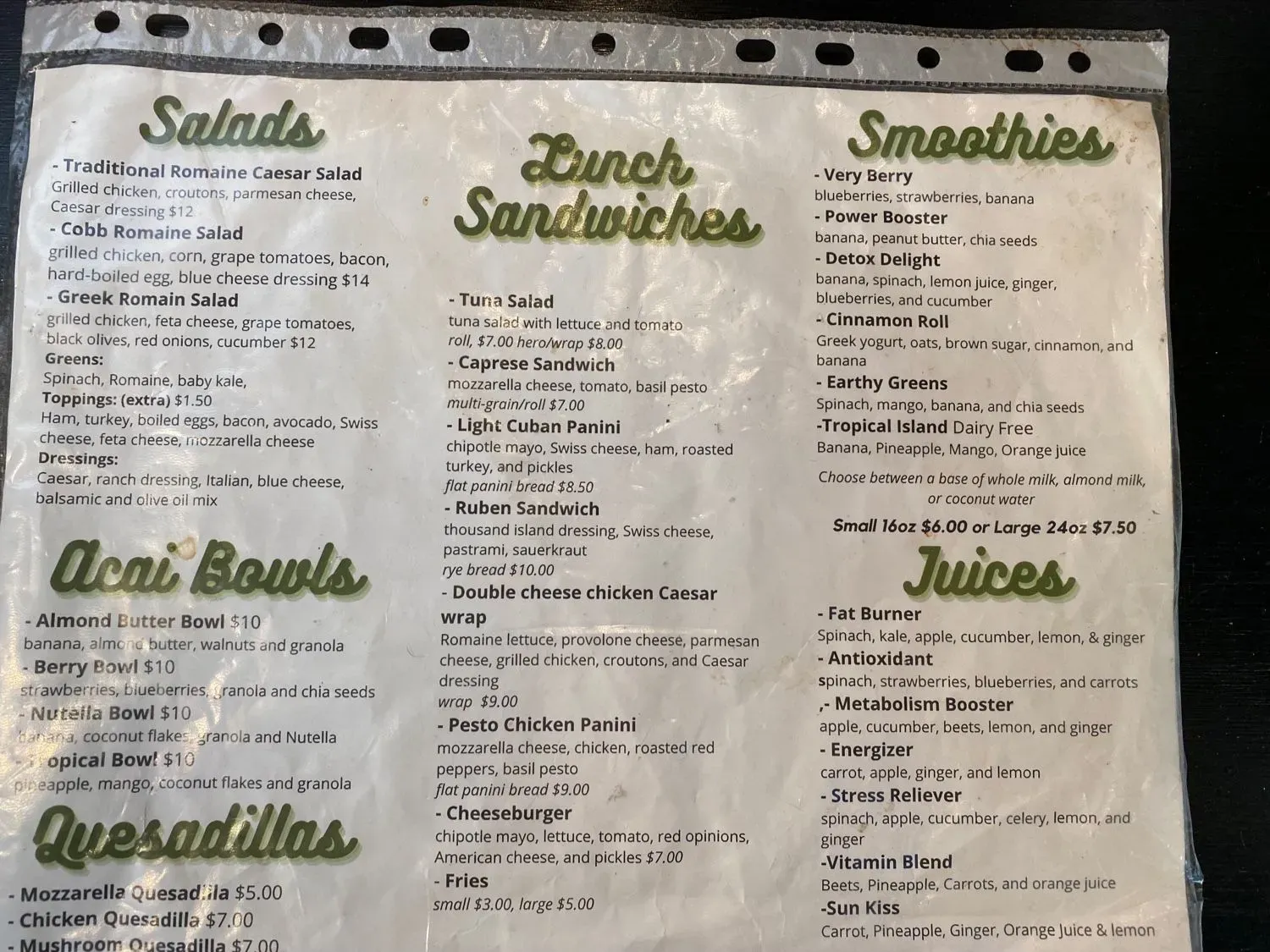 Menu 1