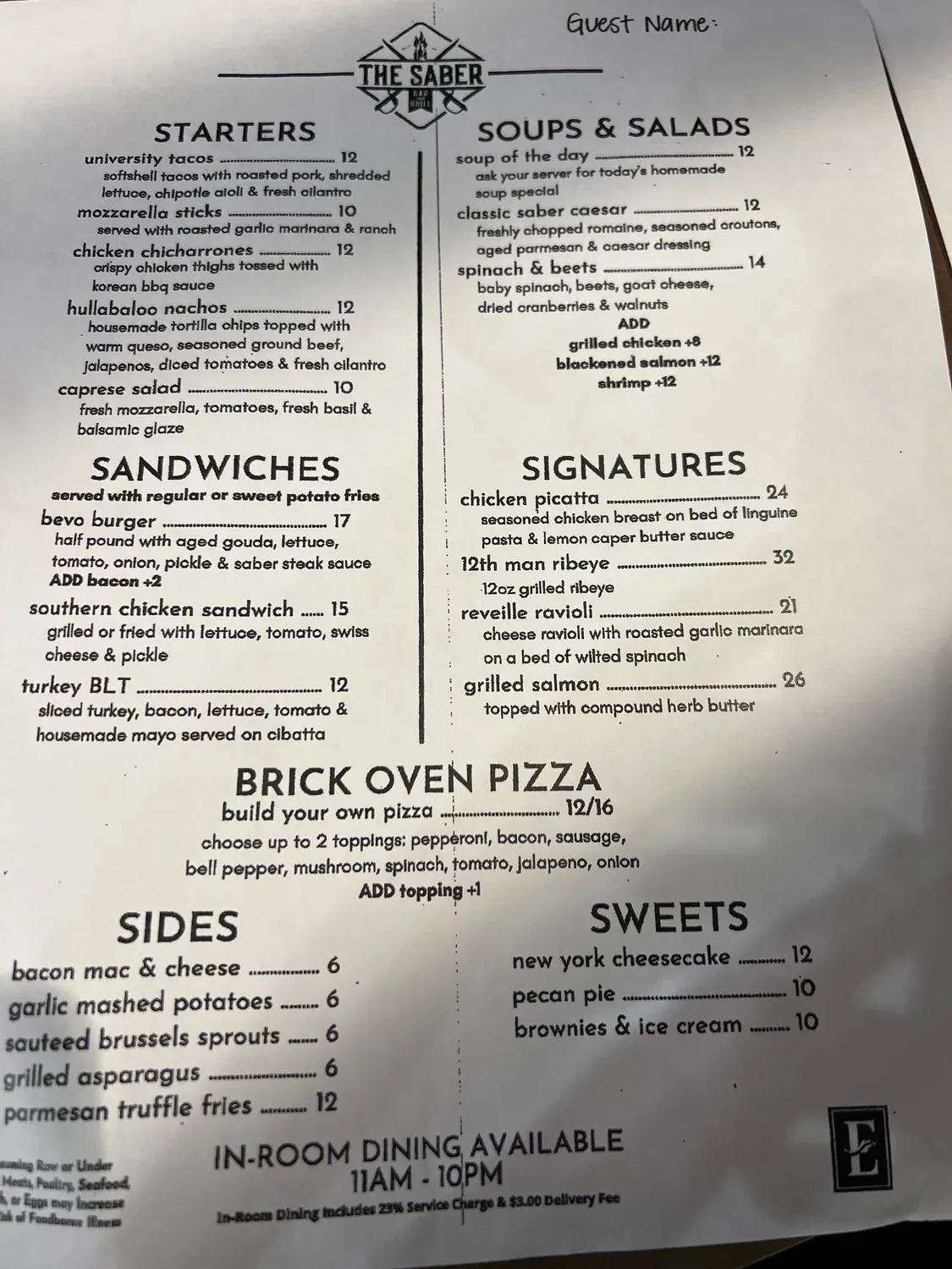 Menu 1