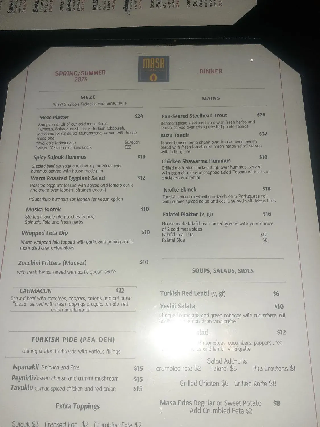 Menu 5