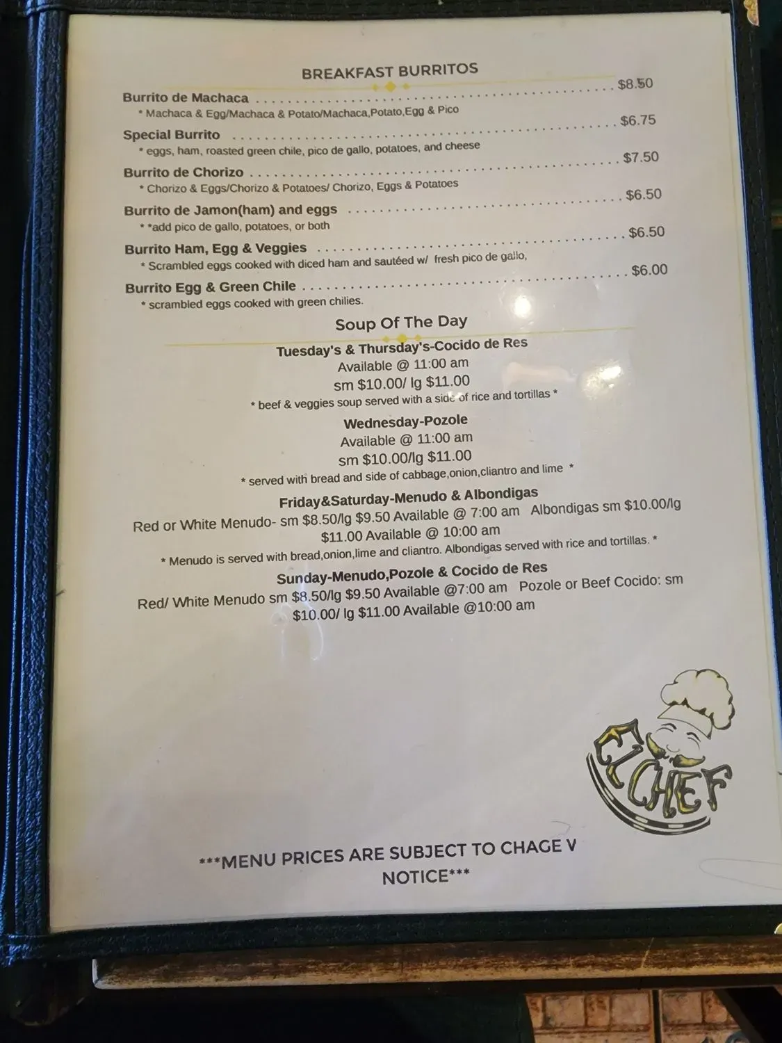 Menu 1