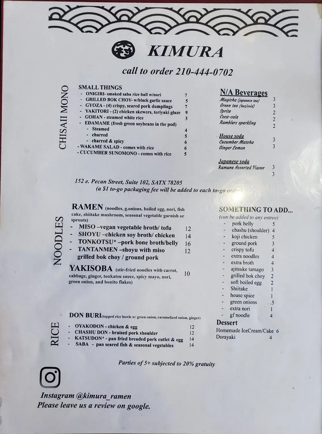 Menu 5