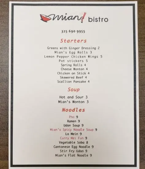 Menu 5