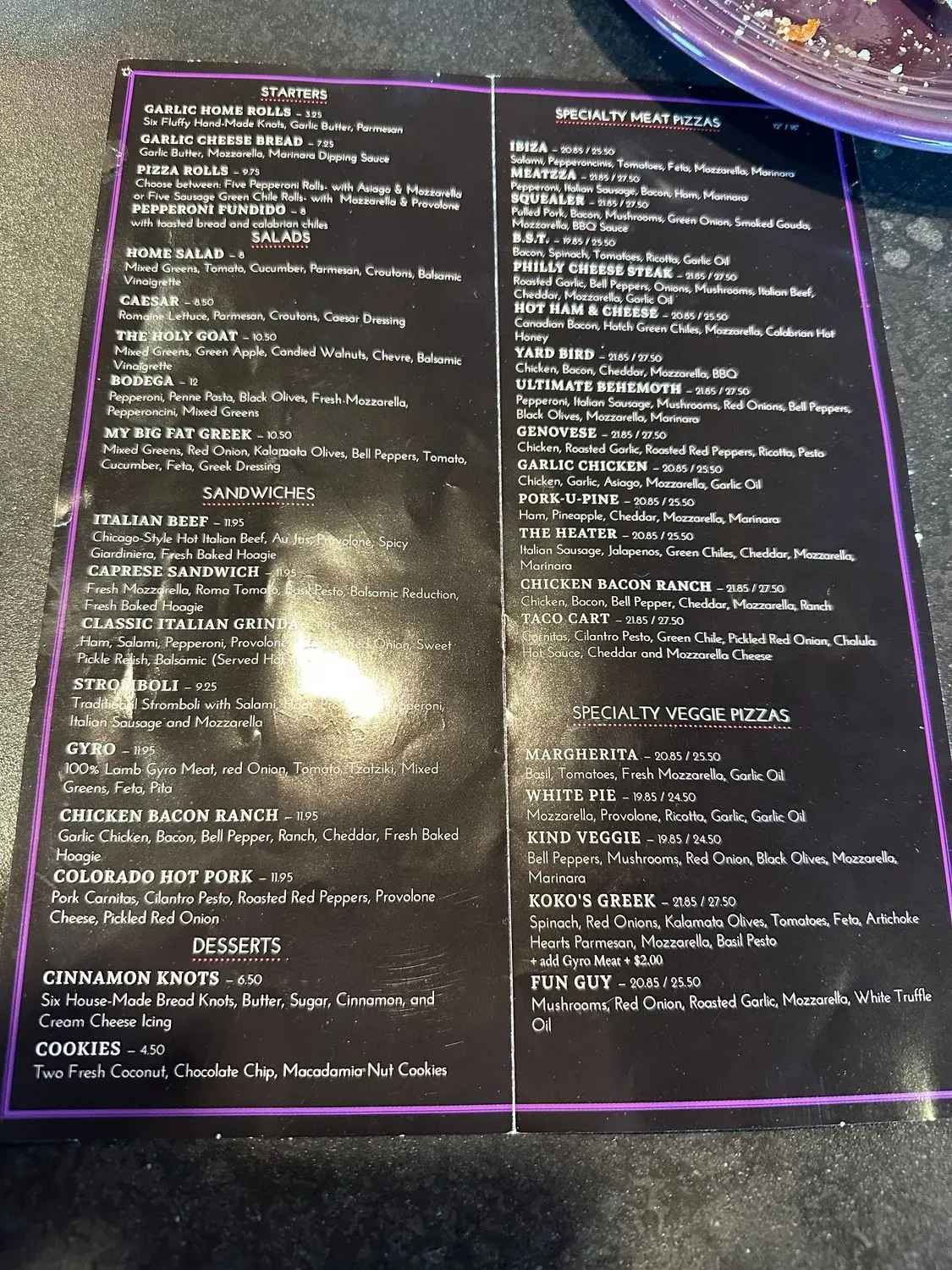 Menu 2