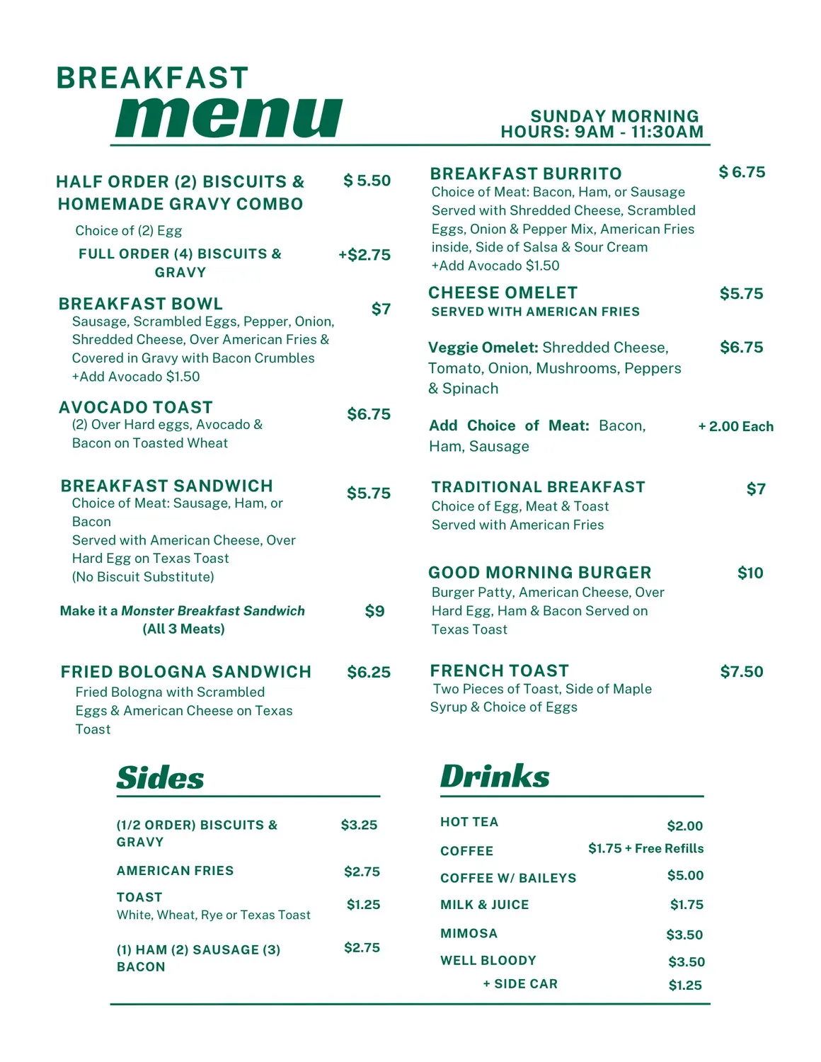 Menu 1