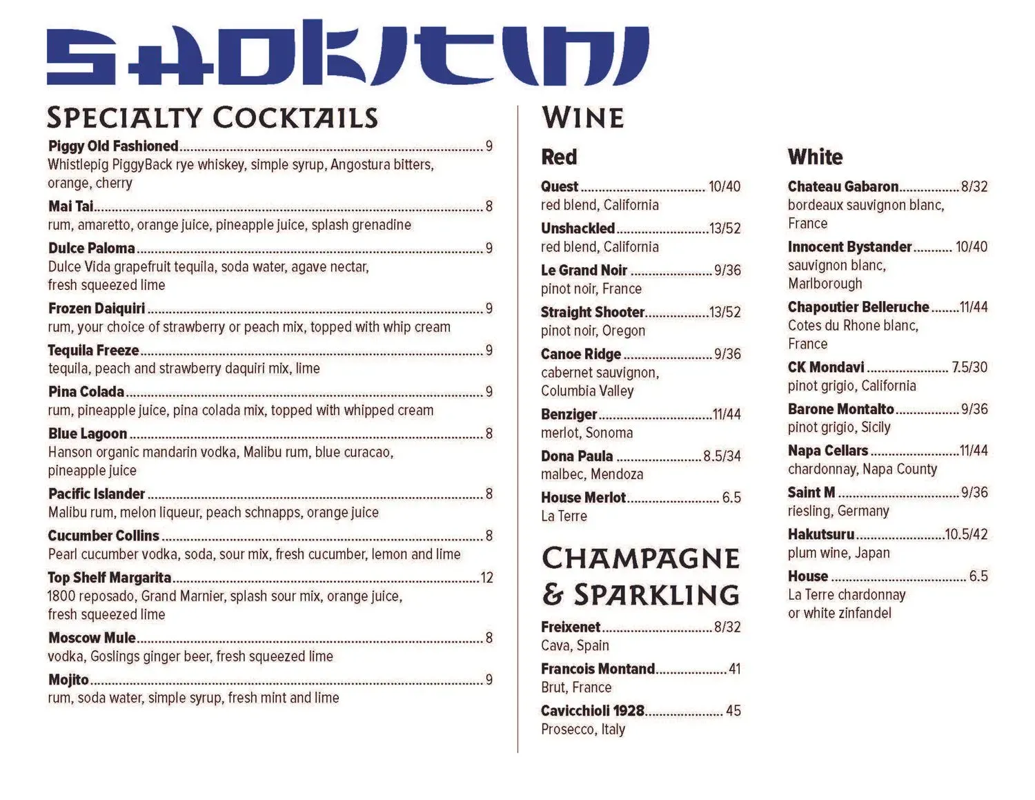 Menu 5