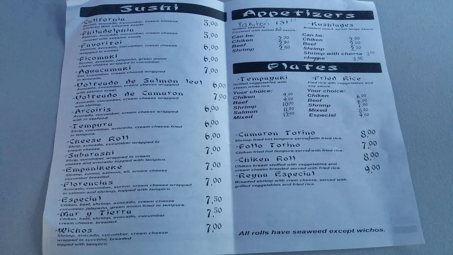 Menu 6