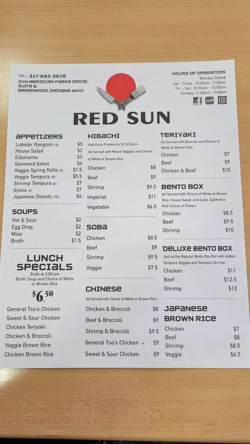 Menu 5