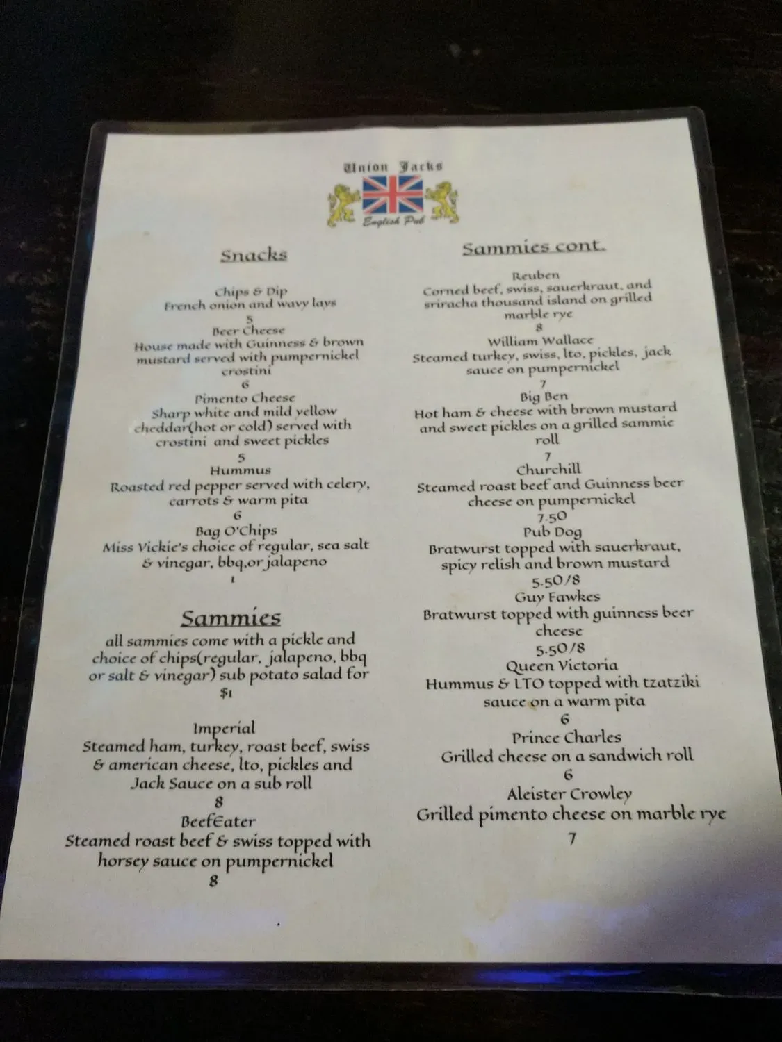 Menu 5