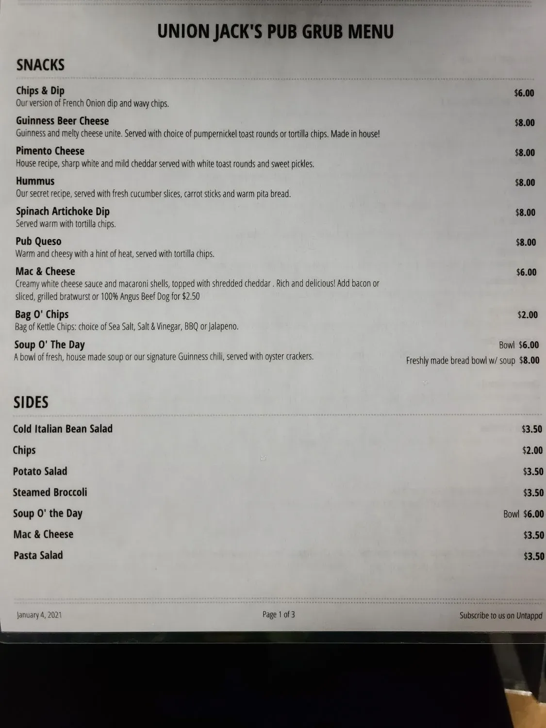 Menu 1