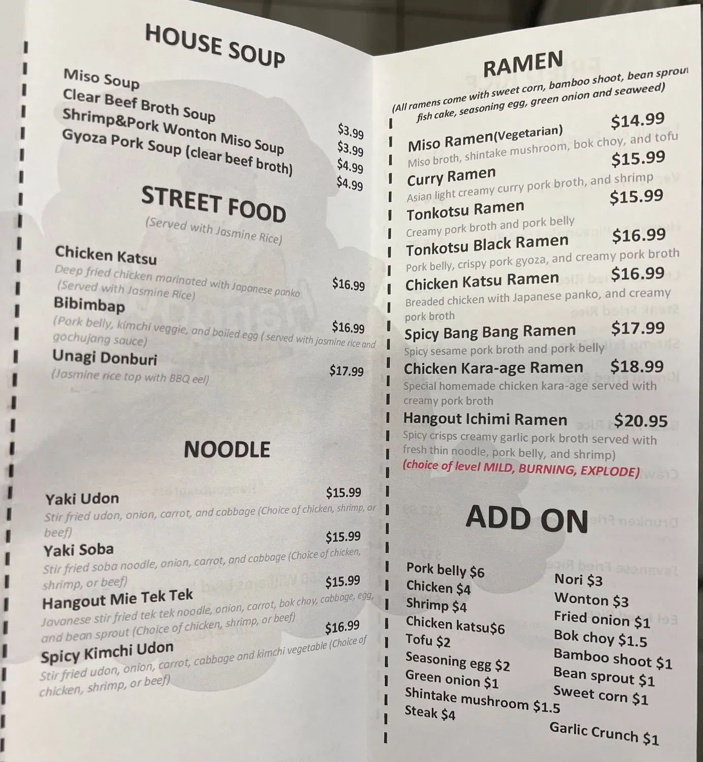 Menu 5