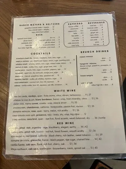 Menu 5