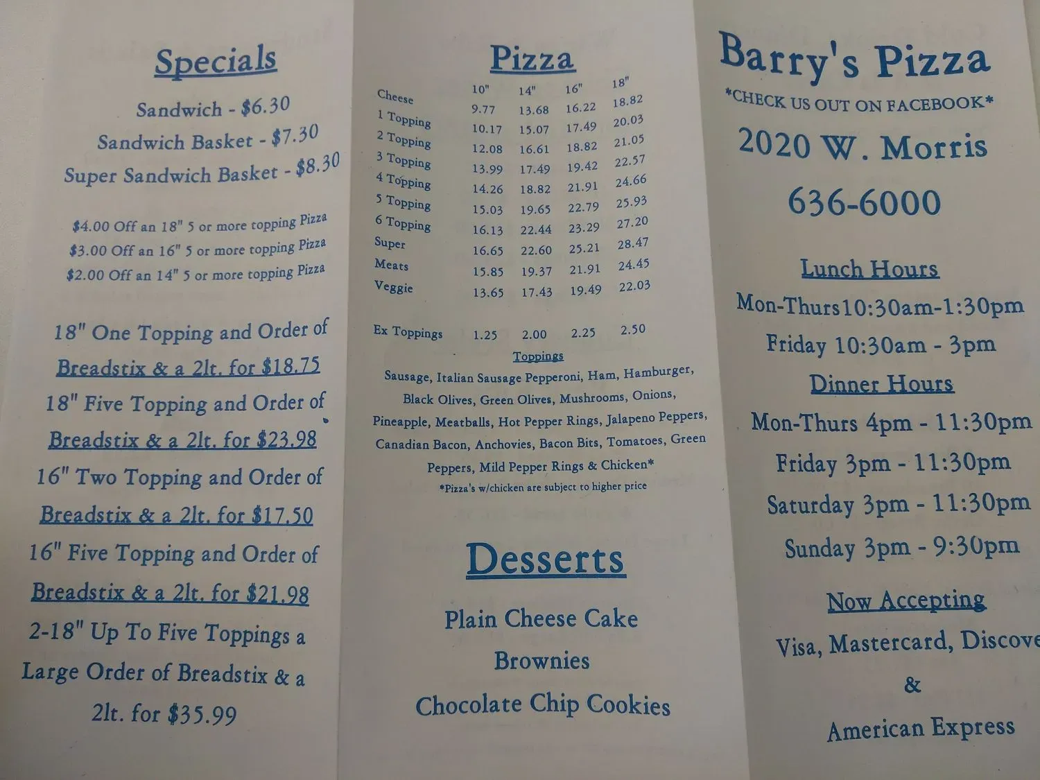 Menu 6