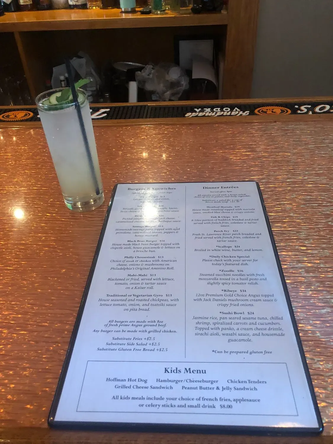 The Channelside Menu - Updated November 2025