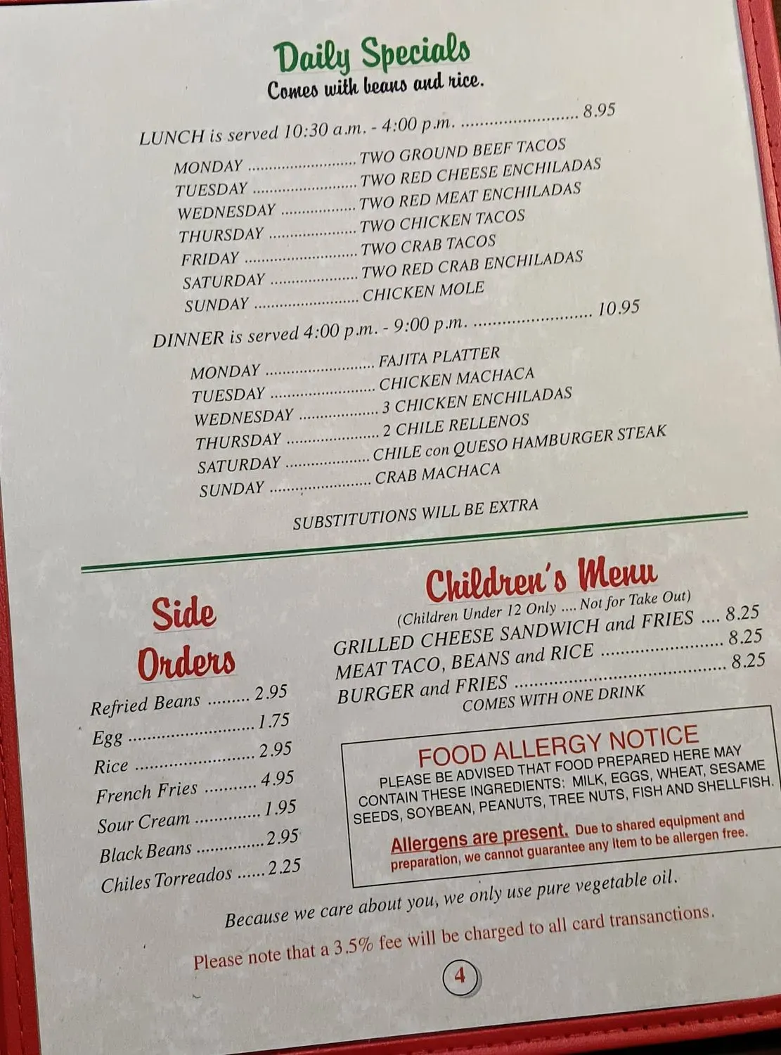 Menu 1