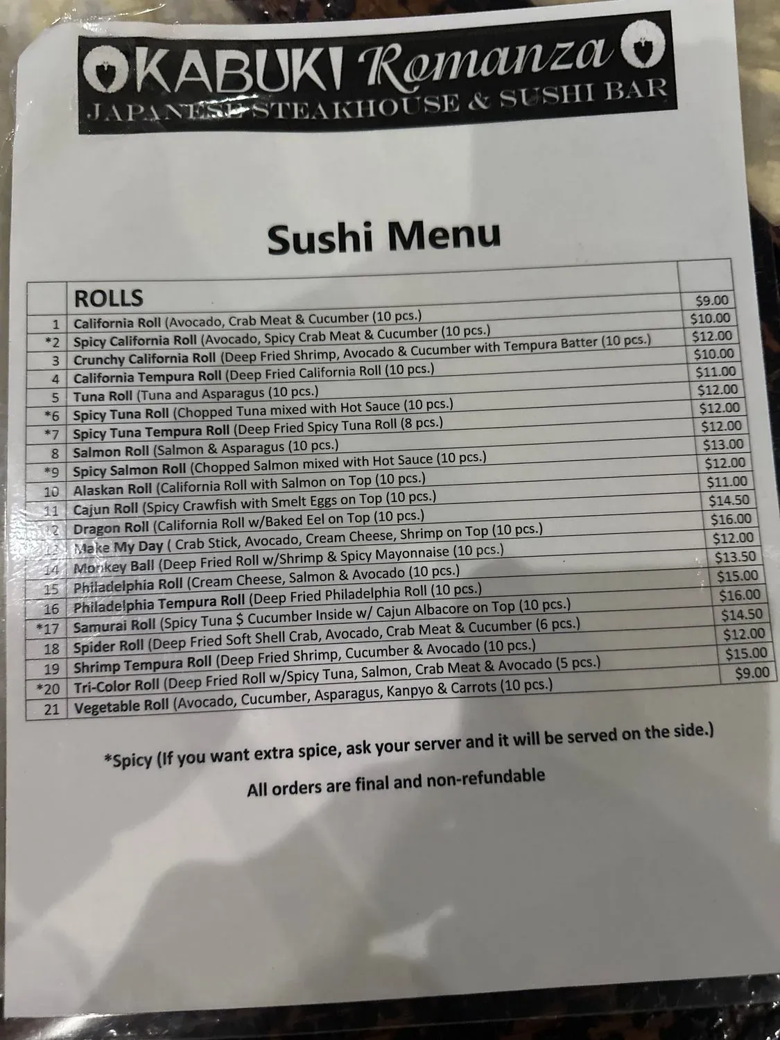 Menu 2